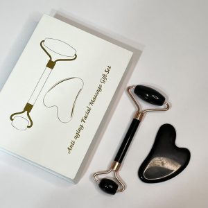 Rodillo Facial y Gua Sha Onix Negro - Imagen 1
