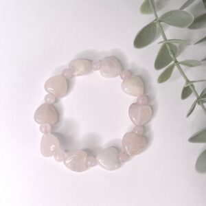Pulsera Cuarzo Rosa Corazón arMoni - Imagen 1